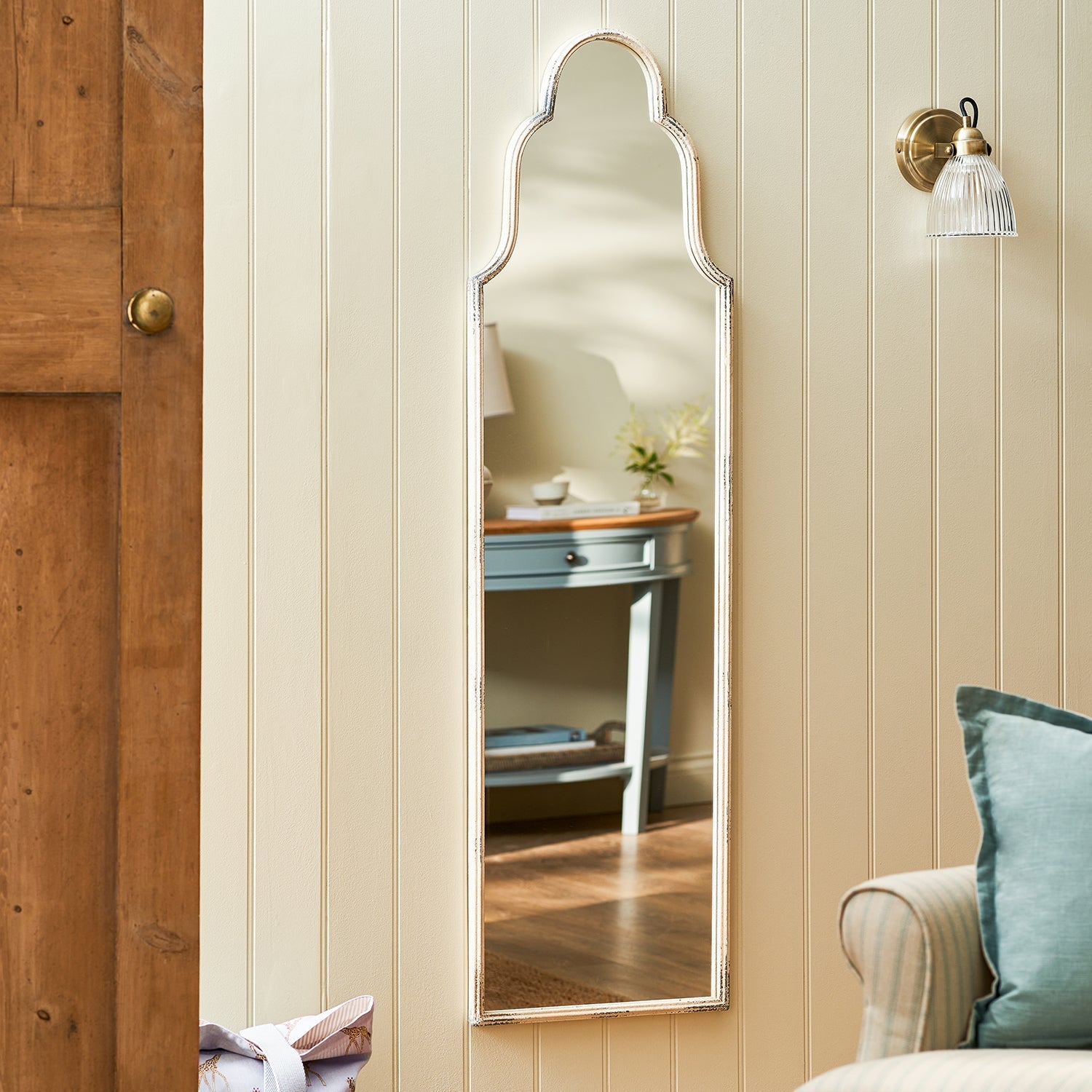 Full length curved mirror by Sophie Allport
