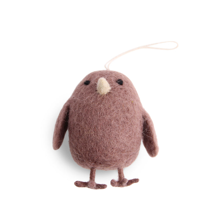 Mini Felt Chicken Bauble - Purple