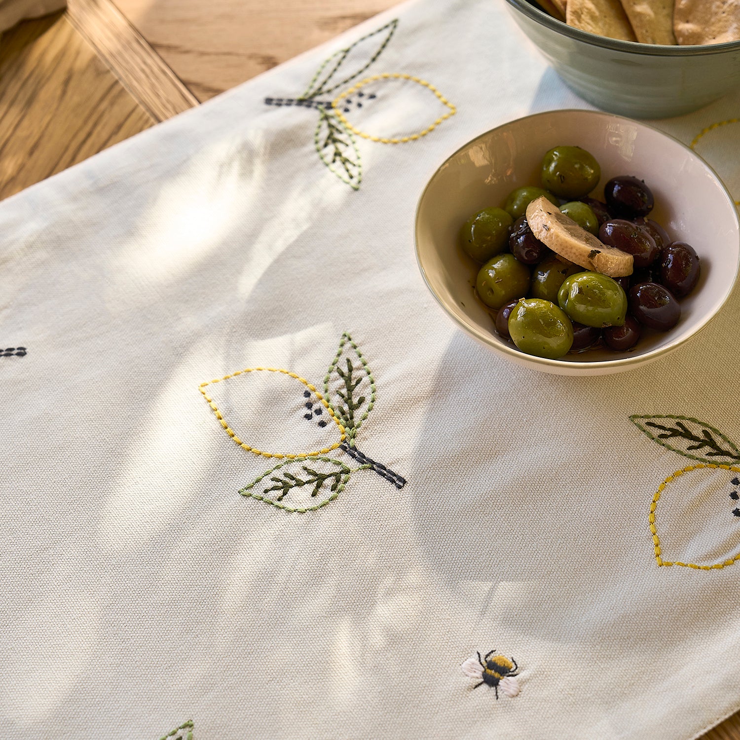 Lemons Linen Table Runner by Sophie Allport