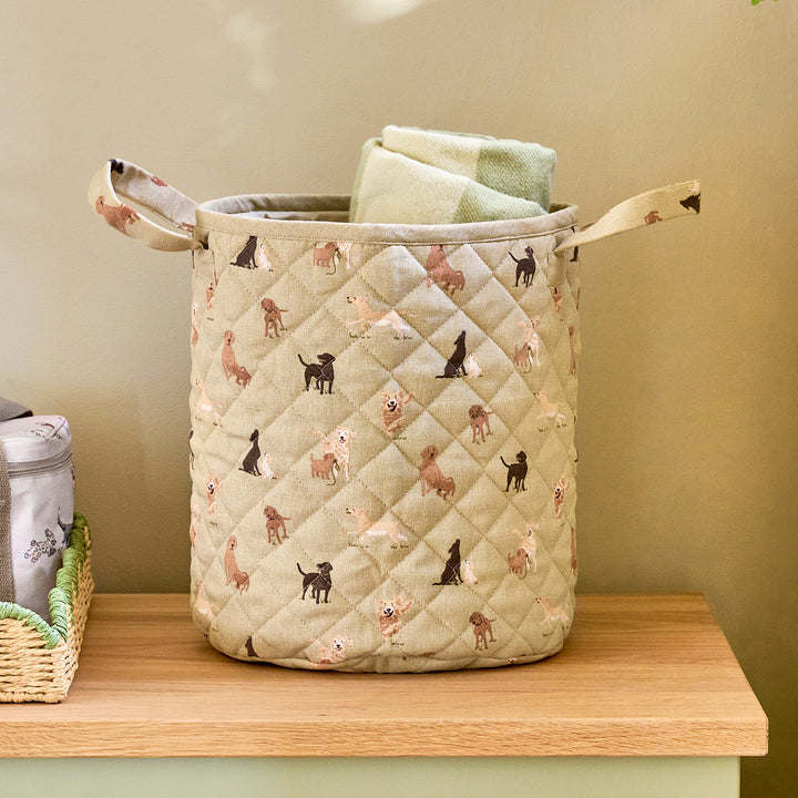 Labradors & Retrievers Quilted Storage Basket