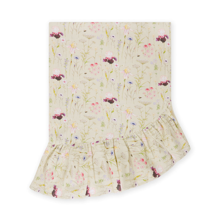 Garden Floral Frill Edge Round Tablecloth