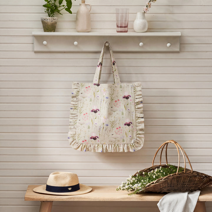 Garden Floral Frill Tote Bag