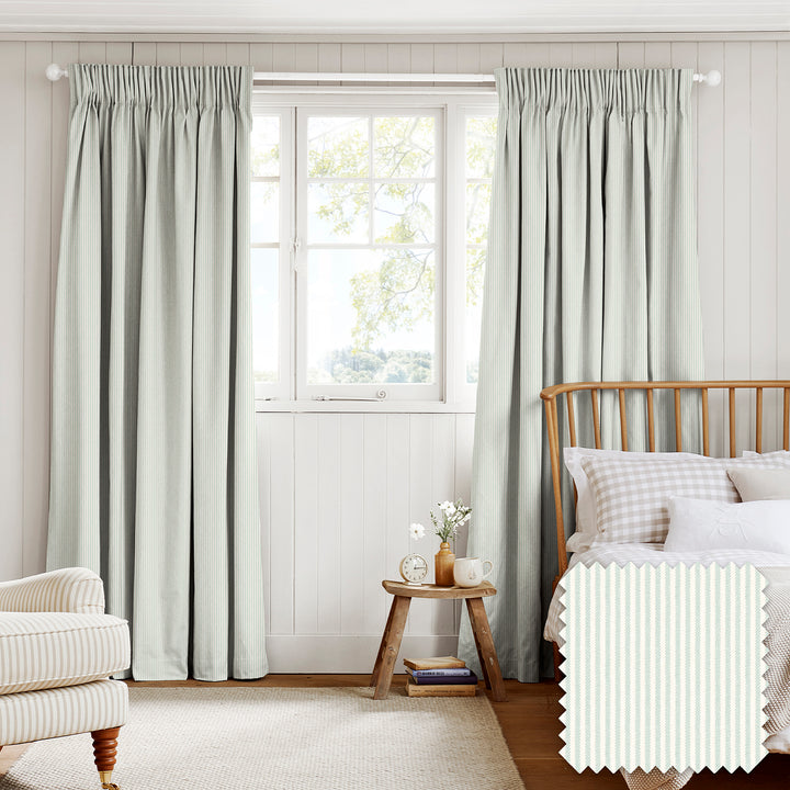 Stamford Mint Stripe Made to Measure Curtains
