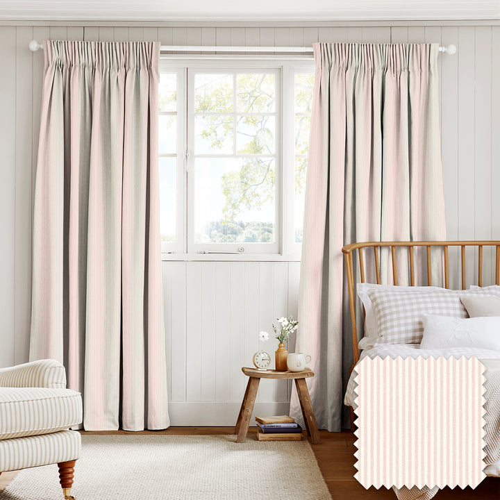 Stamford Pink Stripe Made to Measure Curtains