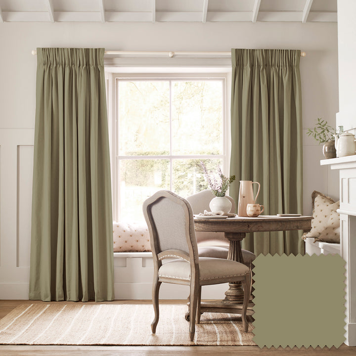Oundle Olive Made to Measure Curtains