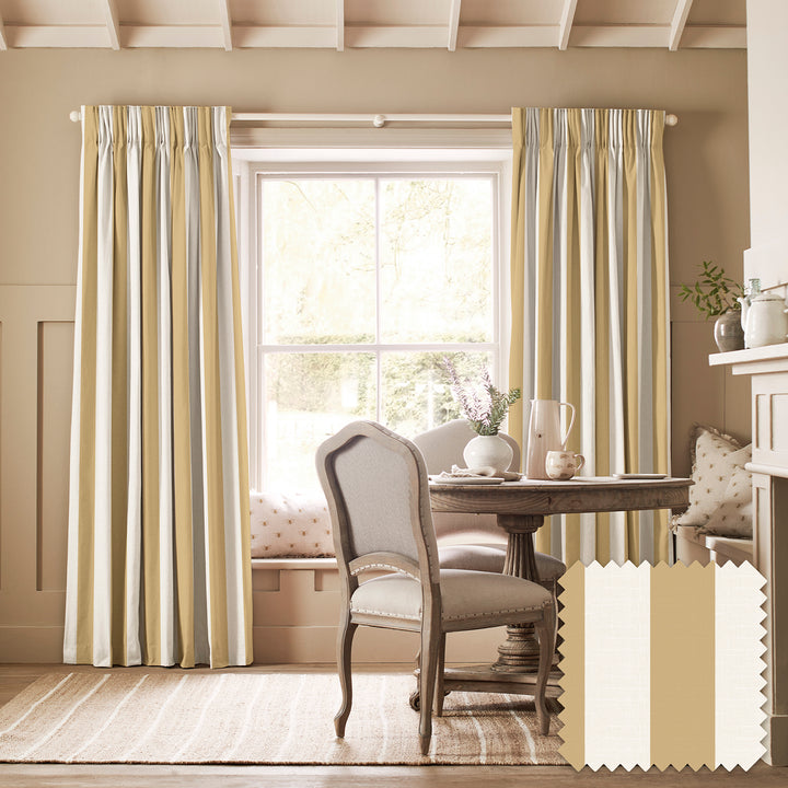Witham Sand Stripe Made to Measure Curtains