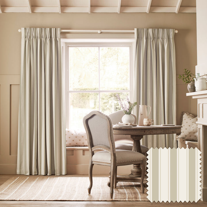 Oundle Neutral Stripe Made to Measure Curtains
