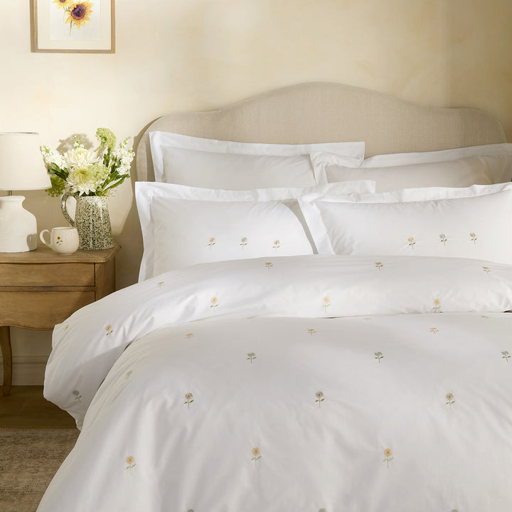 Sunflower Embroidered Bedding Set