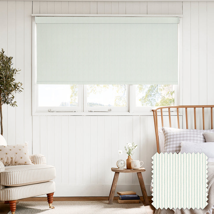 Stamford Mint Stripe Made to Measure Roller Blind