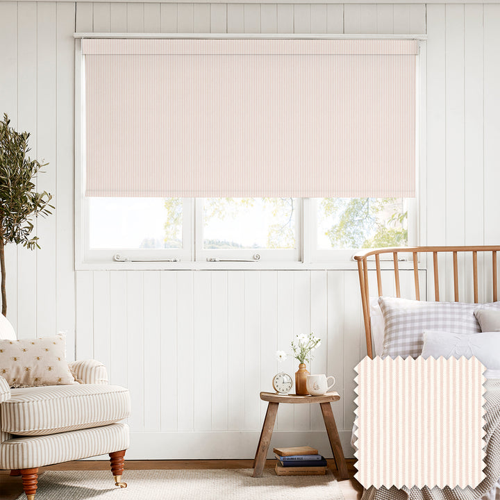 Stamford Pink Stripe Made to Measure Roller Blind