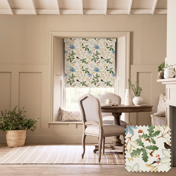 Orchard Birds Neutral Made to Measure Roller Blind