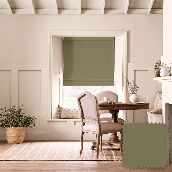 Oundle Olive Made to Measure Roman Blind