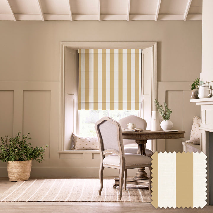 Witham Sand Stripe Made to Measure Roman Blind
