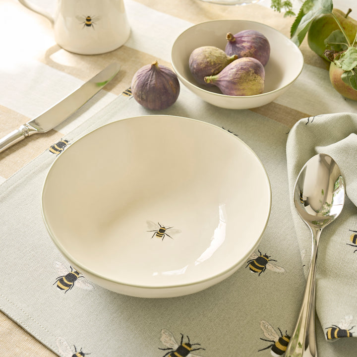 Bees Stoneware Dessert Bowl
