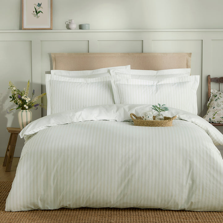 Uppingham Mint Stripe Bedding Set