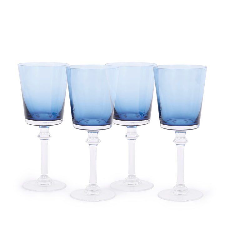 Blue Wine Glasses (Set of 4)