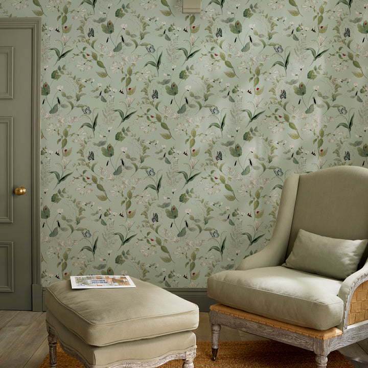 Wallpaper room view - Pale Mint