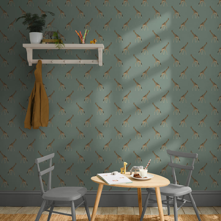 Wallpaper room view - Heritage Teal