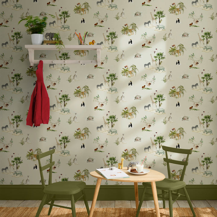 Wallpaper room view - Hambleton Sage