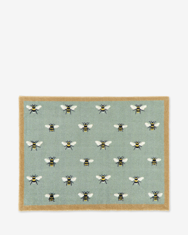 PRE-ORDER Bees Teal Washable Doormat