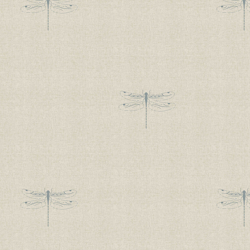 Dragonfly Duck Egg Linen Look Made to Measure Roller Blind