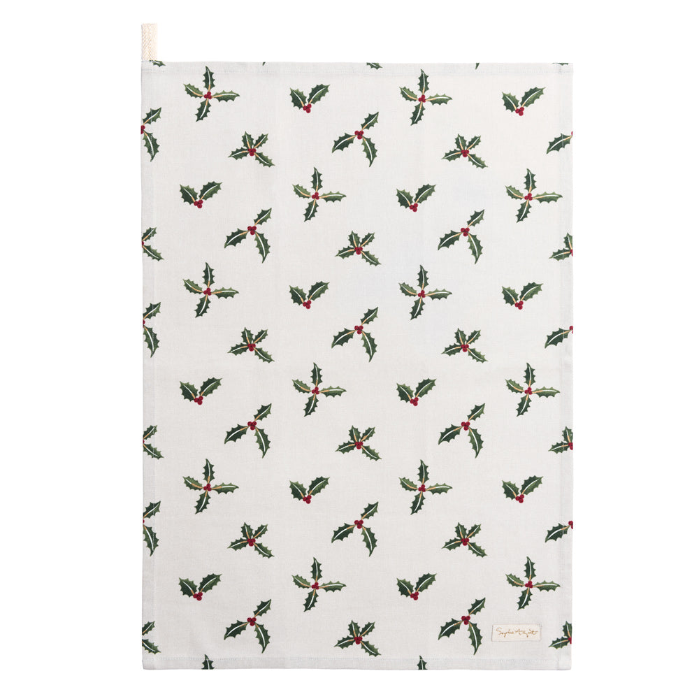 Holly & Berry Tea Towel