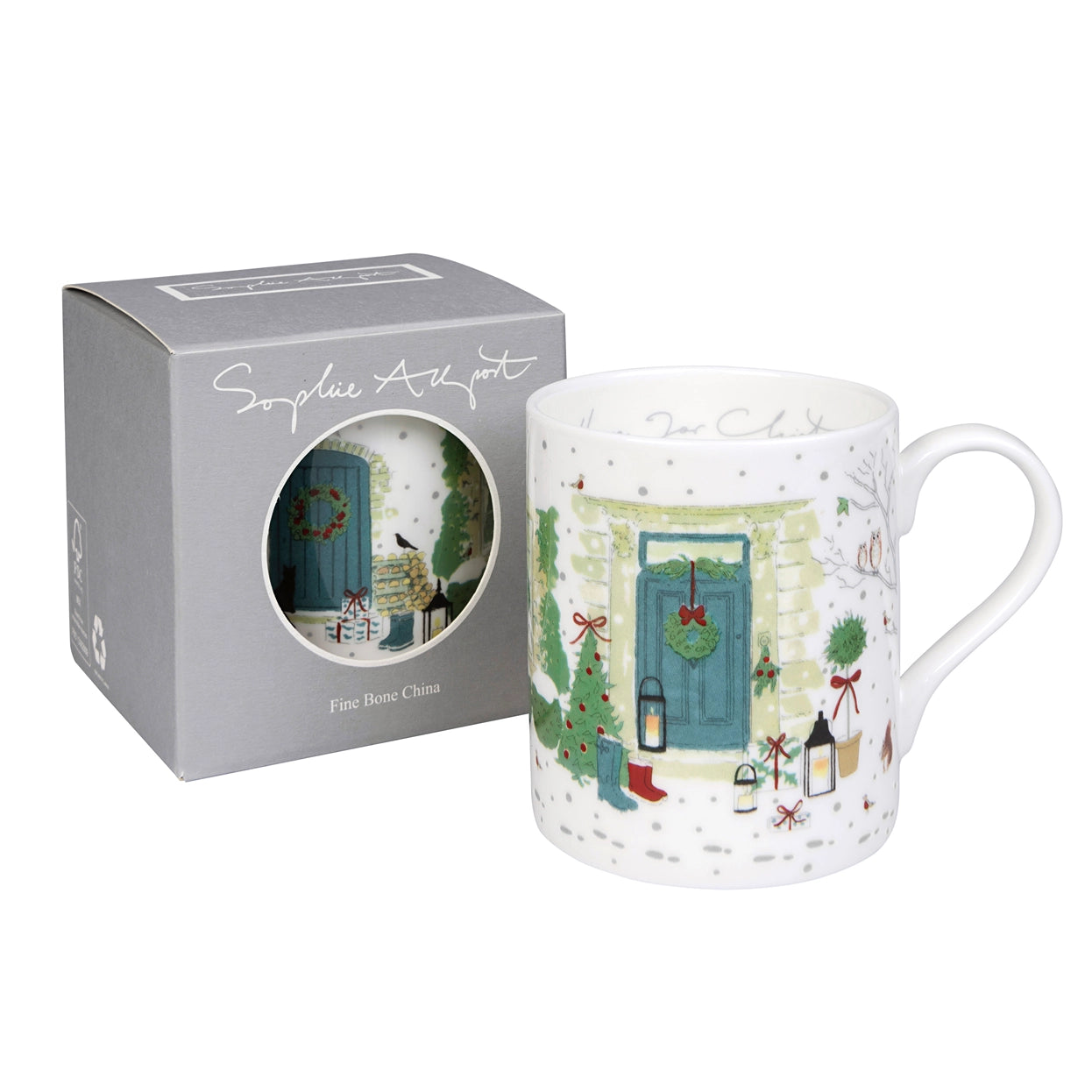 Holly & Berry "Home for Christmas!" Mug by Sophie Allport
