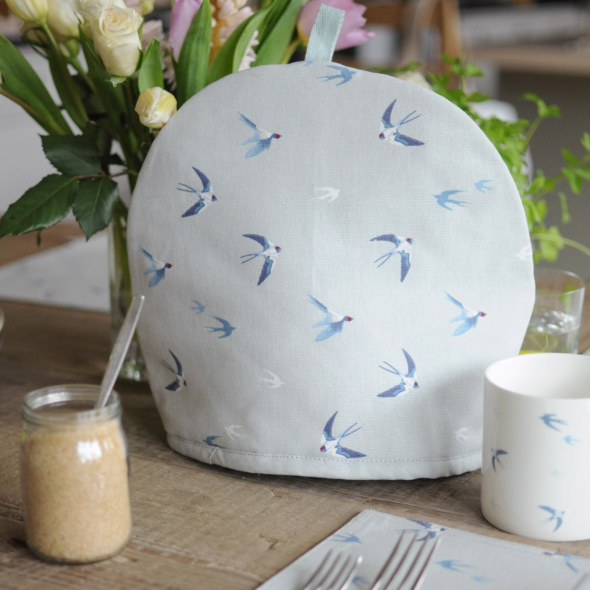 Swallow White Mug