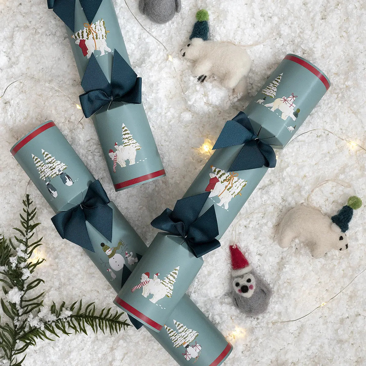 Snow Season Christmas Crackers (Set of 6)