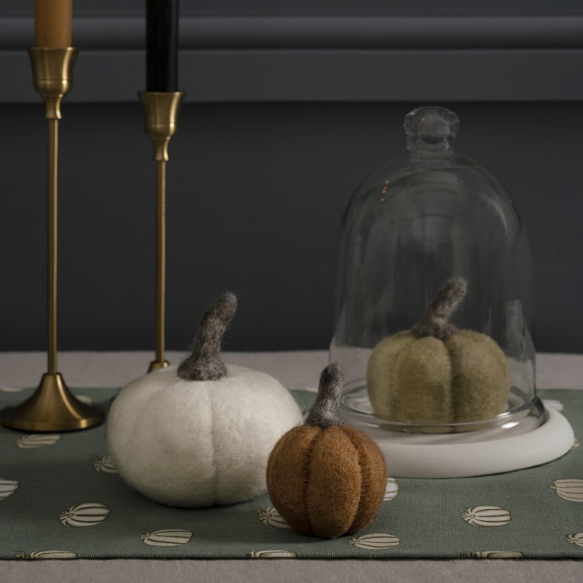 Pumpkin Felt Table Decorations (Set of 3)