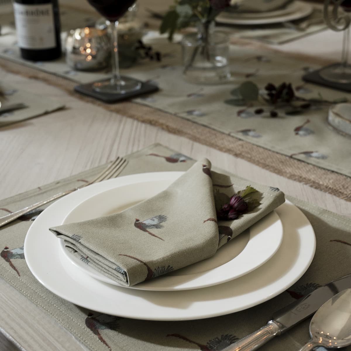 Pheasant Table Runner
