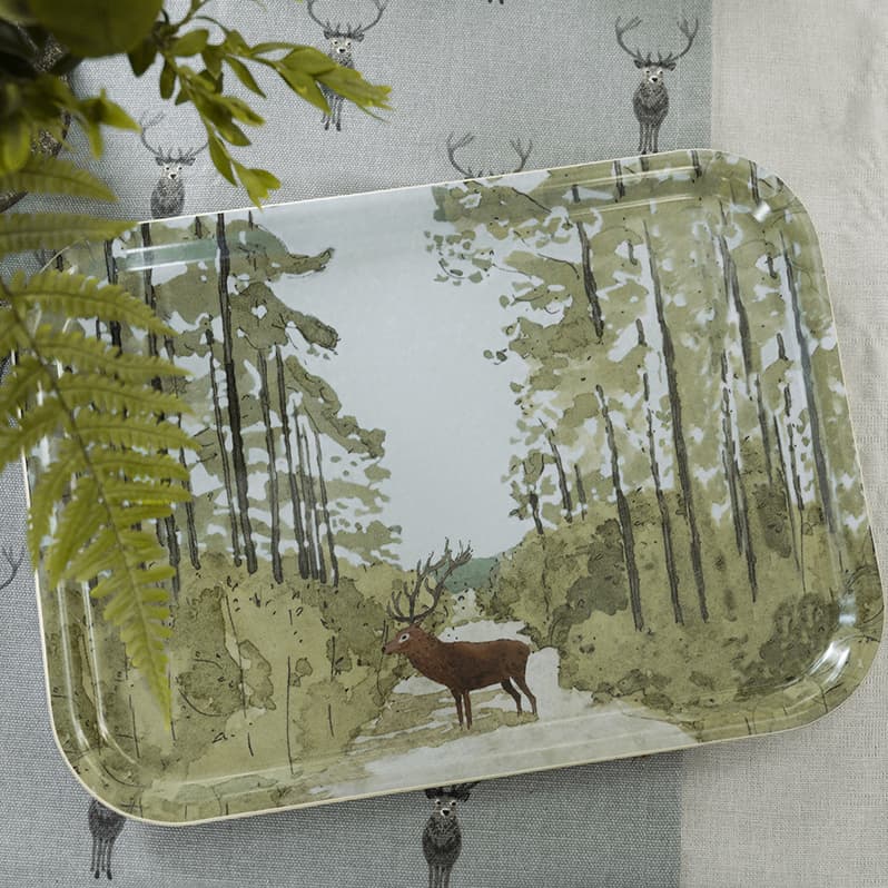 Highland Stag Printed Tray