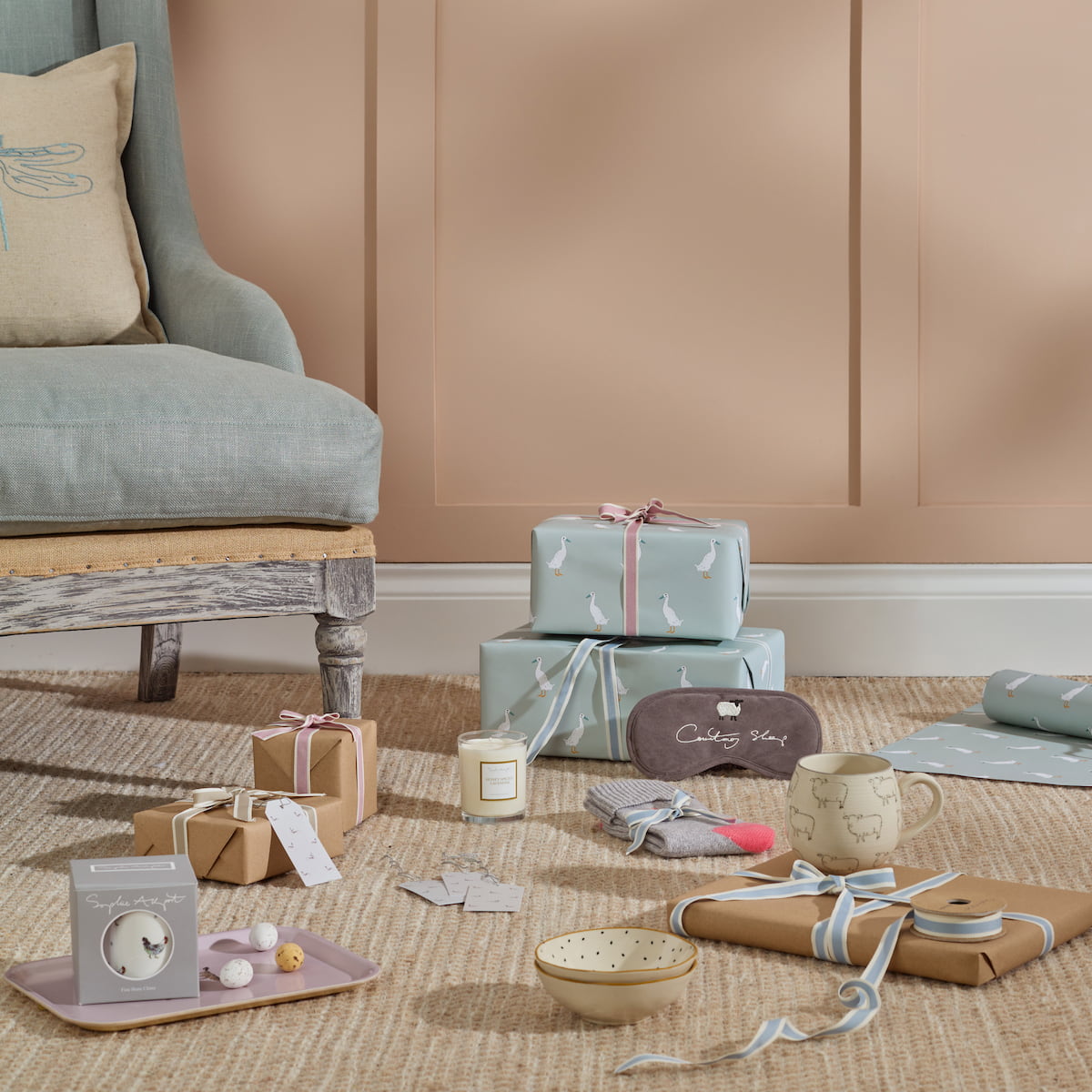 Dusty Pink Stripe Ribbon