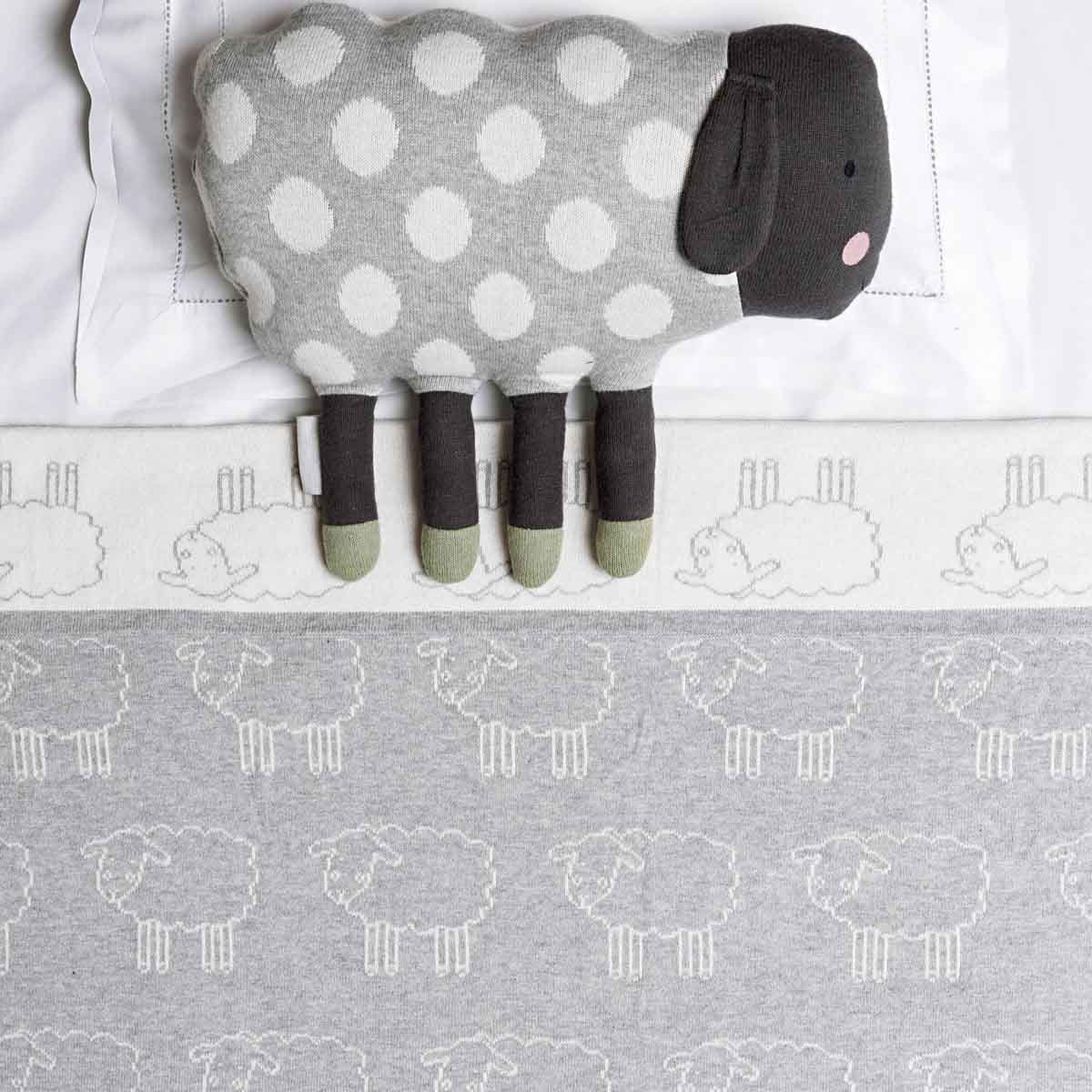 Grey Sheep Baby Blanket