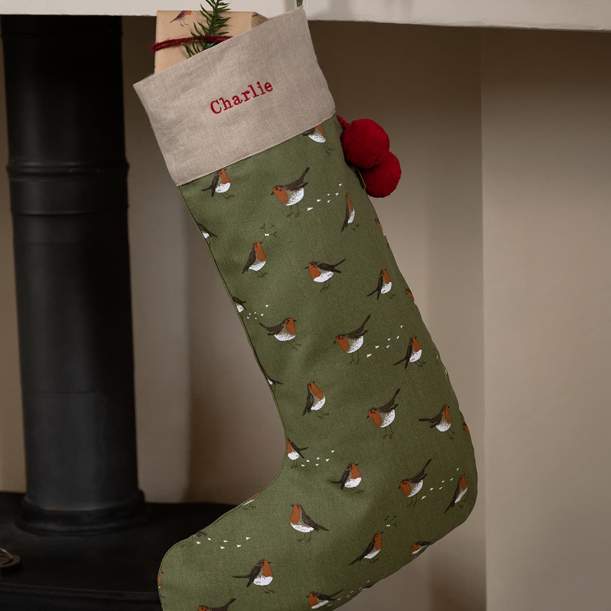 Robin Christmas Stocking