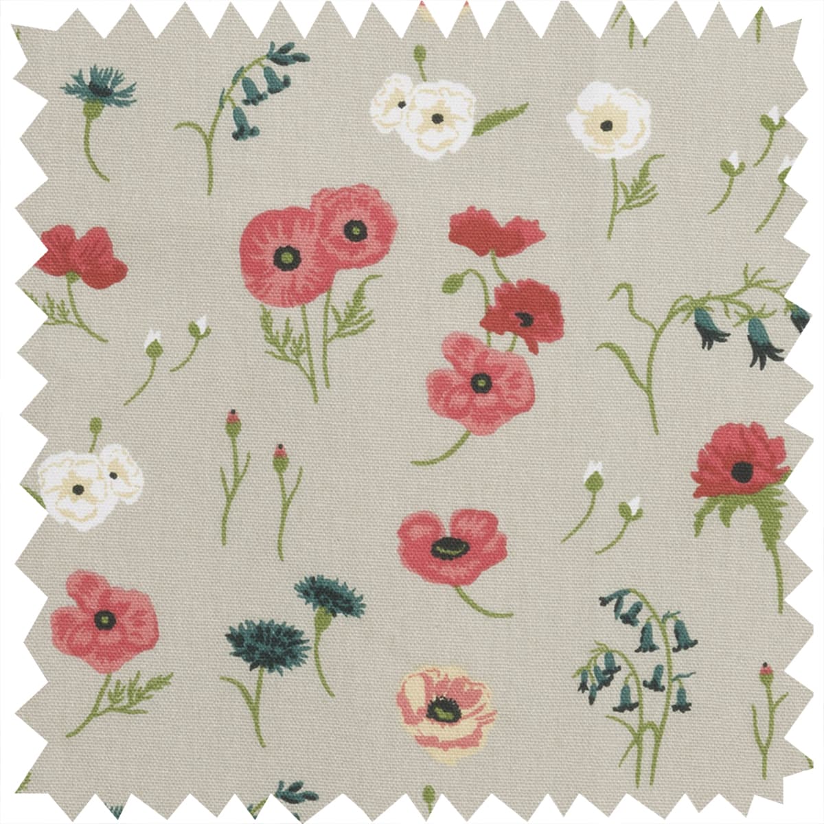 Poppy Meadow Fabric by the Metre