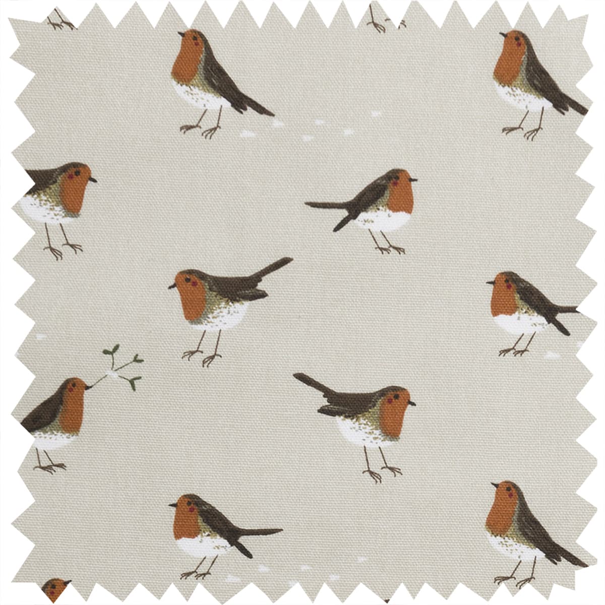 Robin Neutral Fabric by the Metre by Sophie Allport