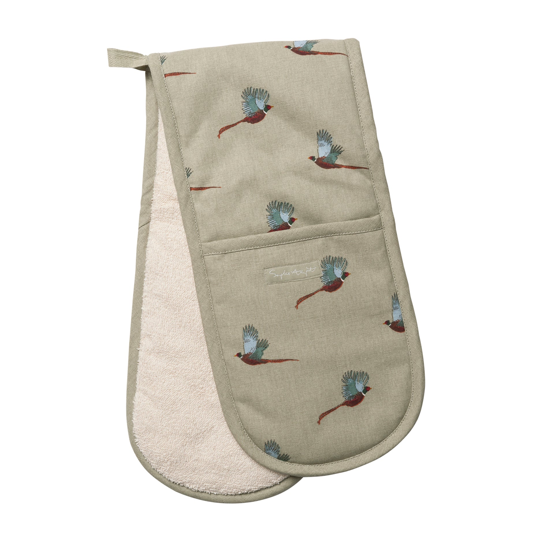 Pheasant Double Oven Glove by Sophie Allport