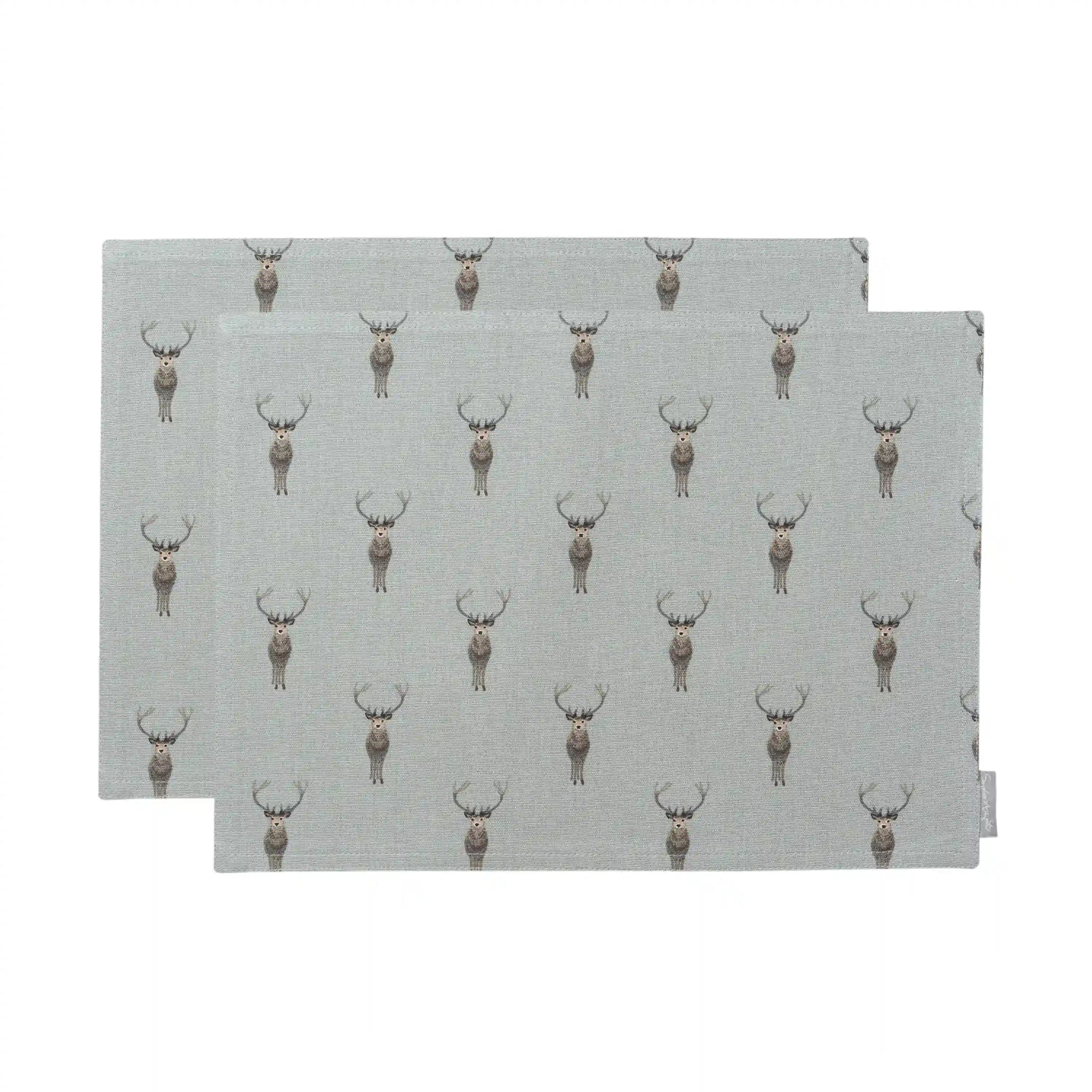 Highland Stag Fabric Placemats (Set of 2)