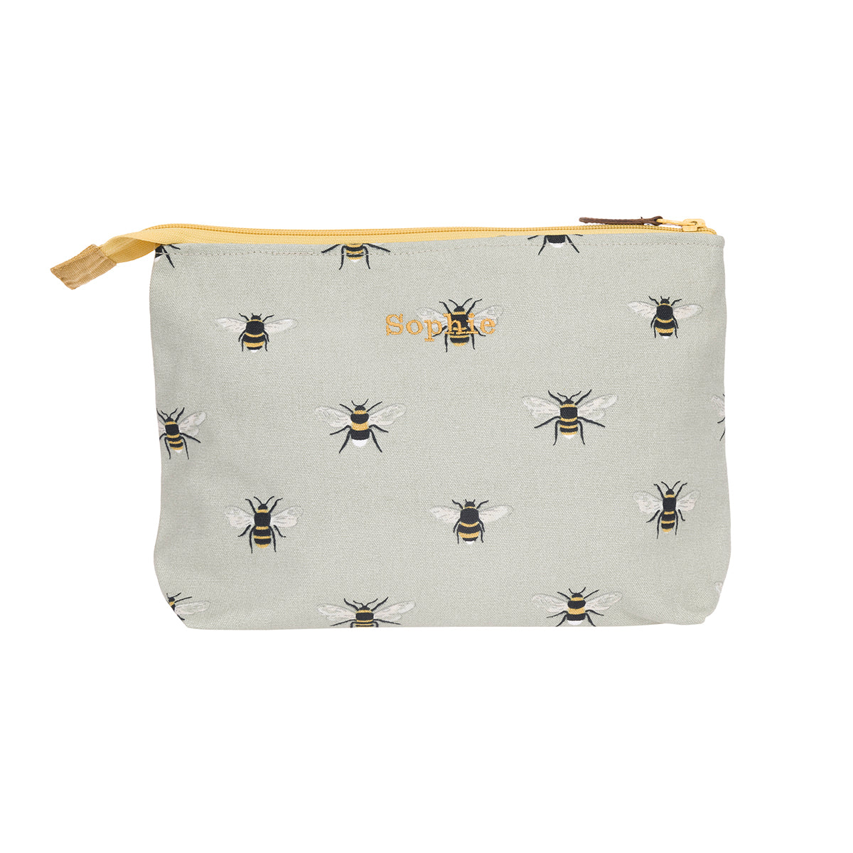 Bees Canvas Wash Bag Personalised by Sophie Allport