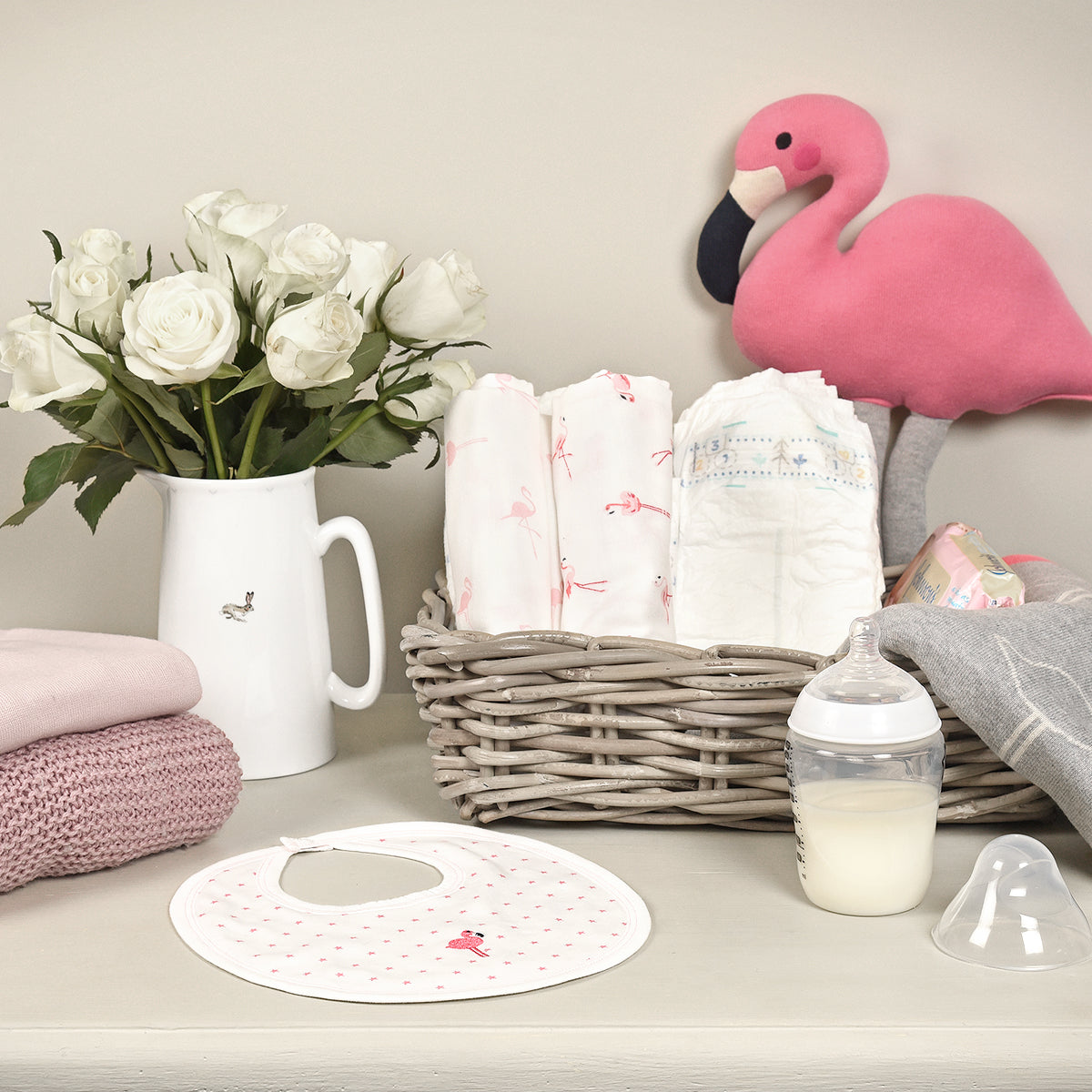Flamingos Baby Bib