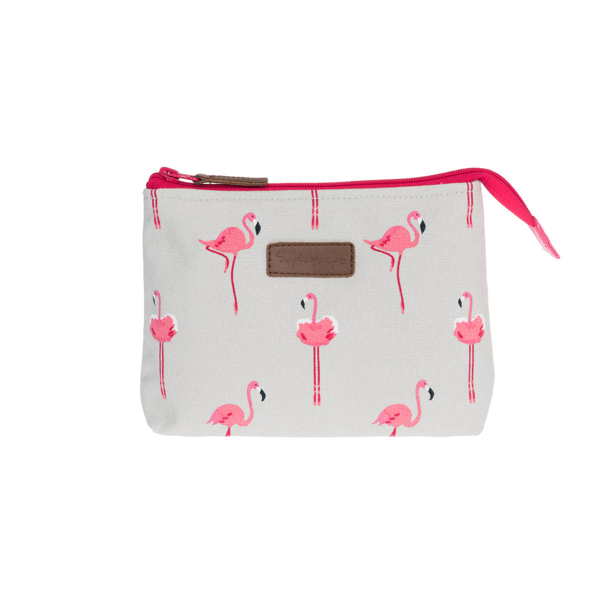 Flamingos Canvas Makeup Bag - Small