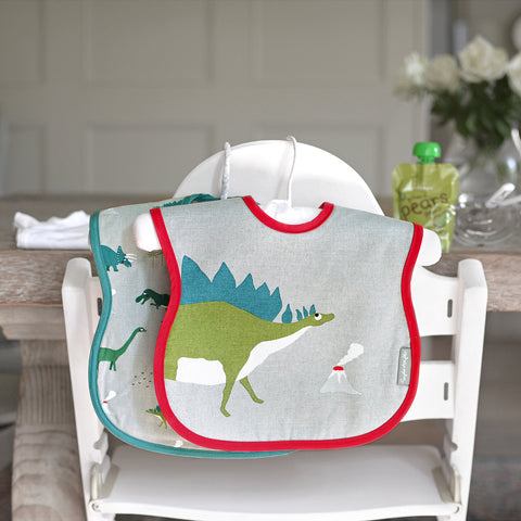 Dinosaur Bibs (Set of 2) by Sophie Allport