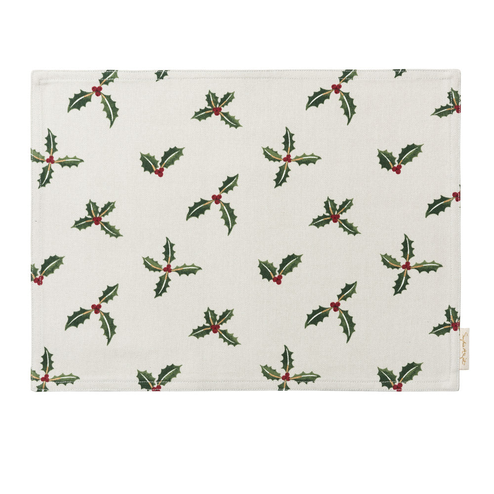 Holly & Berry Fabric Placemat 