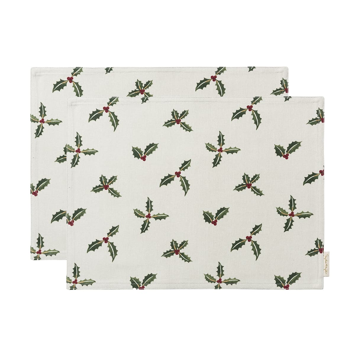 Holly & Berry Fabric Placemats (Set of 2) by Sophie Allport