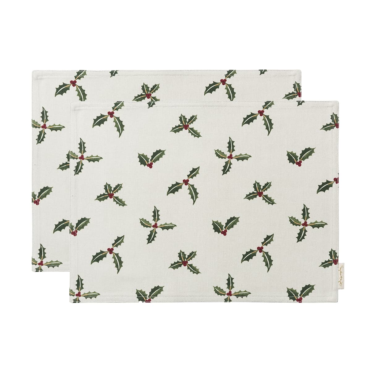 Holly & Berry Fabric Placemats (Set of 2)