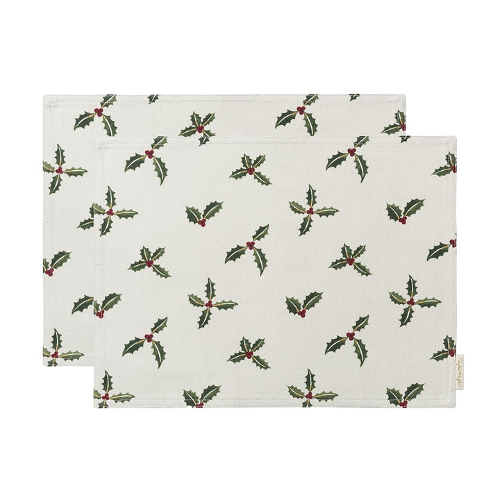 Holly & Berry Fabric Placemats (Set of 2) by Sophie Allport