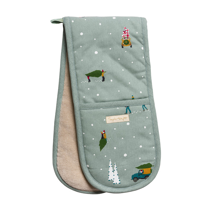 Home for Christmas Double Oven Glove by Sophie Allport
