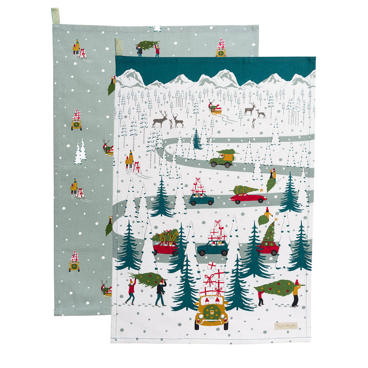 Home For Christmas Tea Towel (Set of 2)