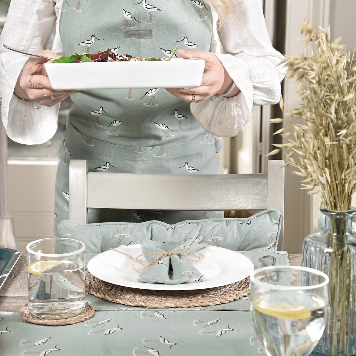 Coastal Birds Fabric Placemats (Set of 2)